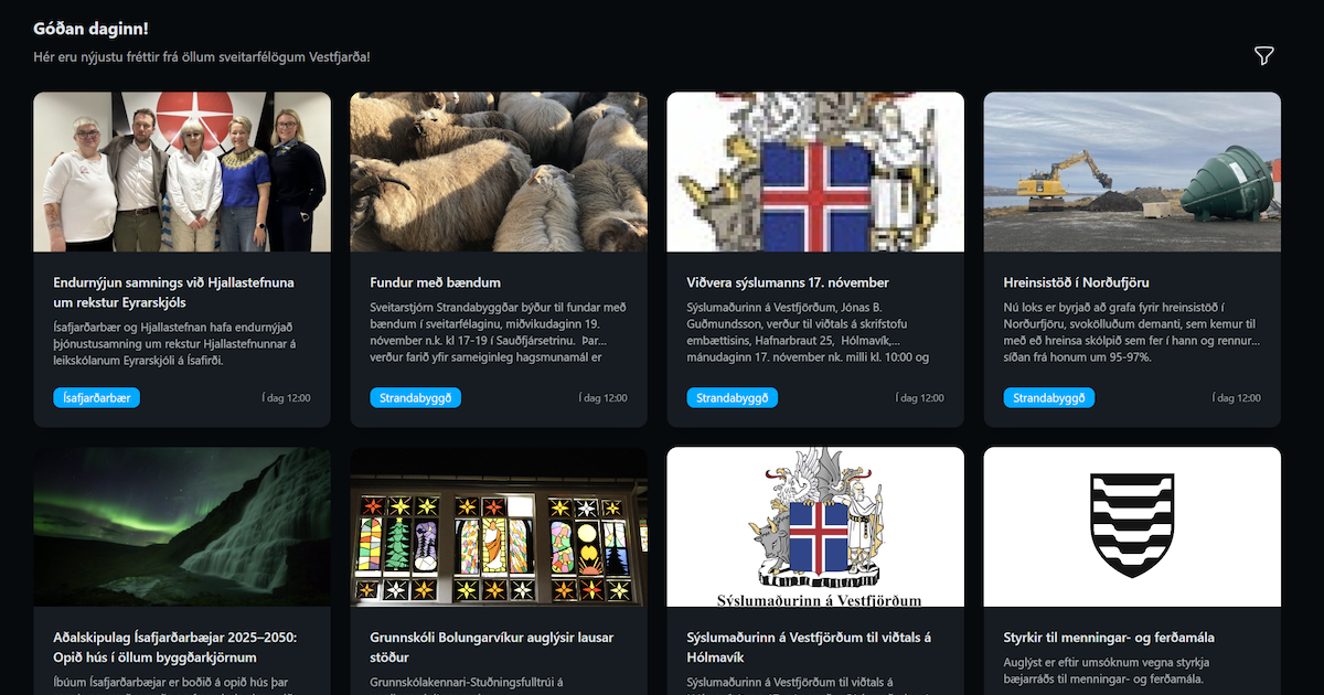 Mynd af sólmyrkva yfir sjóndeildarhring